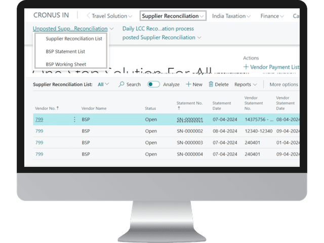 Supplier Reconciliation